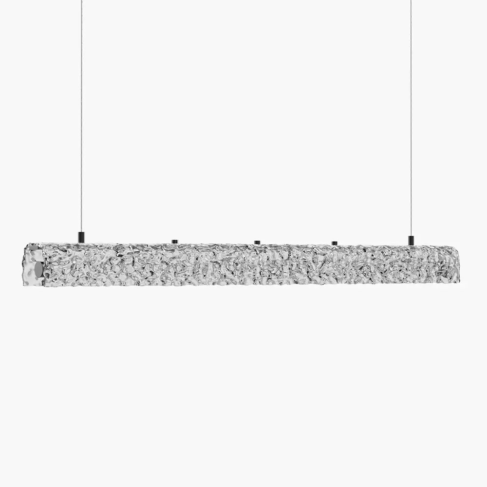 Modern Minimalist Linear Crystal Led Chandelier : Minoze Lighting